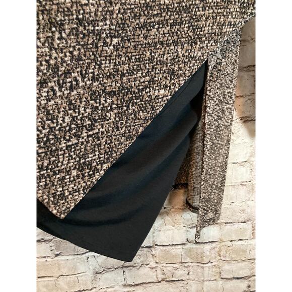 Catherines Top Womens 3X Brown Speckled Asymmetric Hem Mesh Stretch Layered Plus - Picture 13 of 13